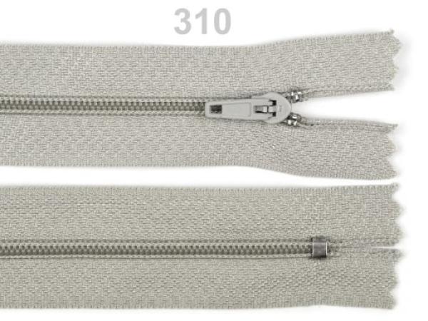 Reißverschluss Spirale Breite 3 mm Länge 20 cm pinlock Beigegrau